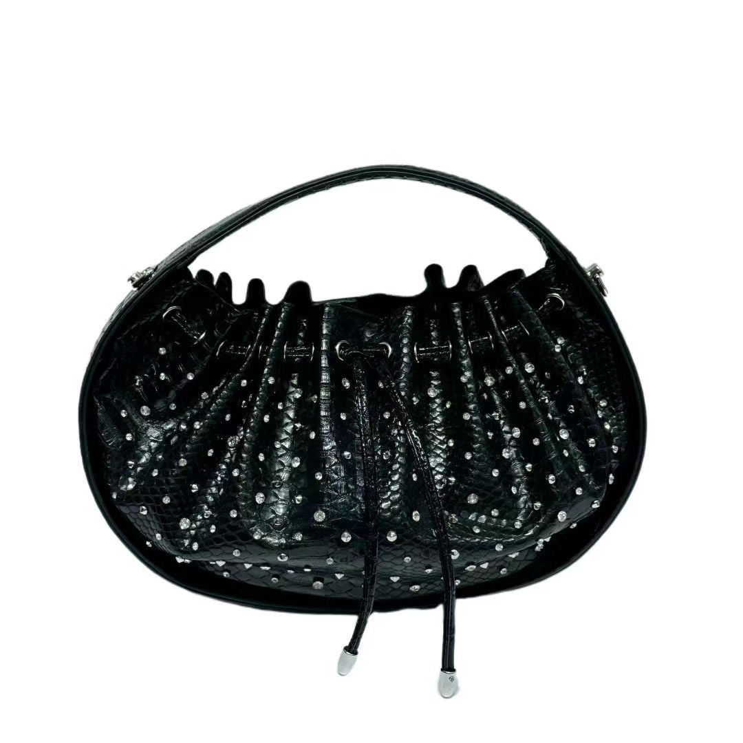 2026 Rhinestone Fashion Dumpling Bag - Amore Milano- Luxury Hand bags netherlands