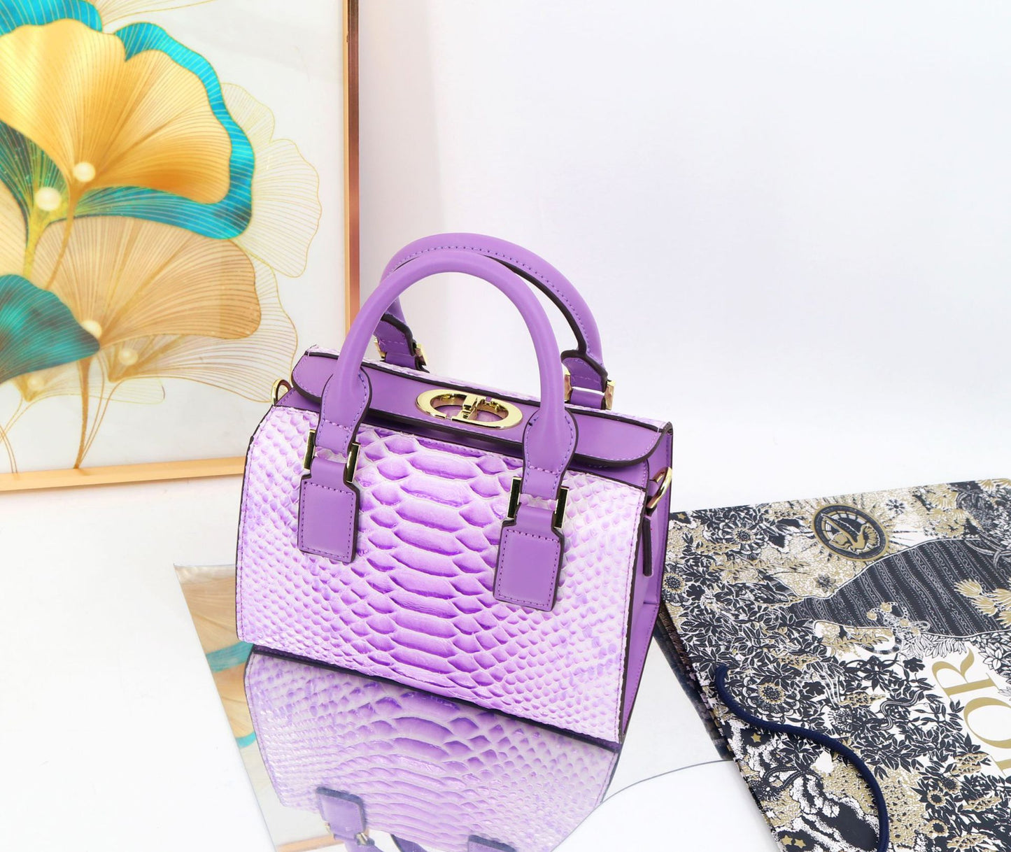 2026 Luxury Crocodile Print Handbag for Women - Amore Milano- Luxury Hand bags netherlands