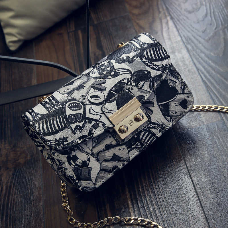 New Fashion 2025 Koreaanse Stijl Graffiti Crossbody Tas - Amore Milano- Luxury Hand bags netherlands