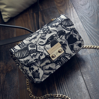 New Fashion 2025 Koreaanse Stijl Graffiti Crossbody Tas - Amore Milano- Luxury Hand bags netherlands