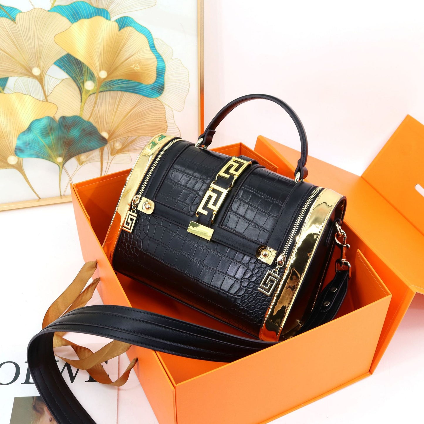 Cross-border crocodile pattern handbag - Amore Milano- Luxury Hand bags netherlands