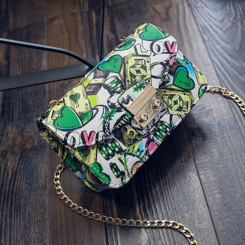 New Fashion 2025 Koreaanse Stijl Graffiti Crossbody Tas - Amore Milano- Luxury Hand bags netherlands