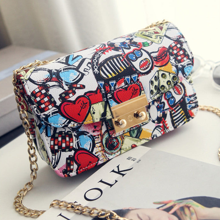 New Fashion 2025 Koreaanse Stijl Graffiti Crossbody Tas - Amore Milano- Luxury Hand bags netherlands