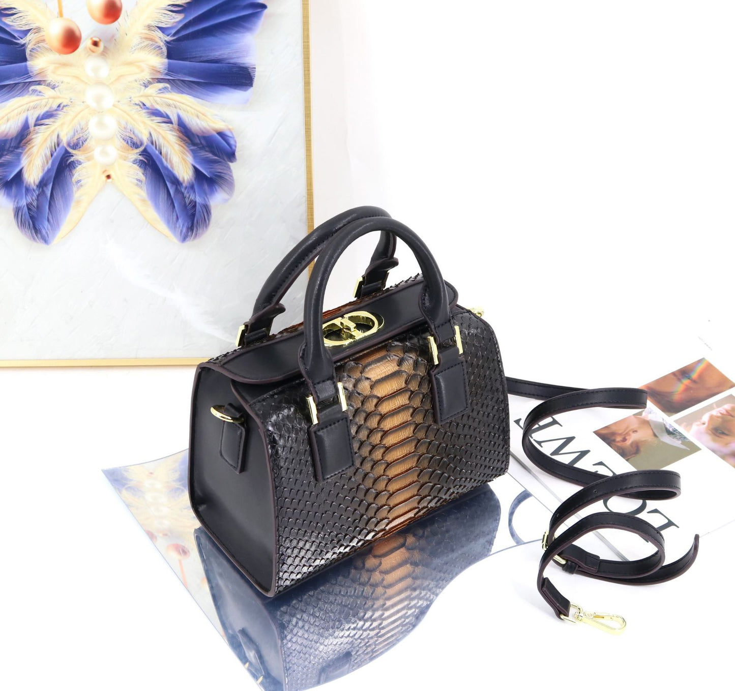 Limited edition Snake Print Handbag - Amore Milano- Luxury Hand bags netherlands