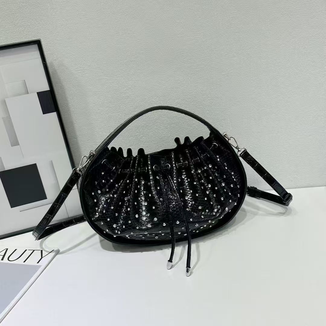2026 Rhinestone Fashion Dumpling Bag - Amore Milano- Luxury Hand bags netherlands