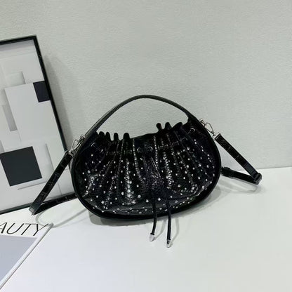 2026 Rhinestone Fashion Dumpling Bag - Amore Milano- Luxury Hand bags netherlands